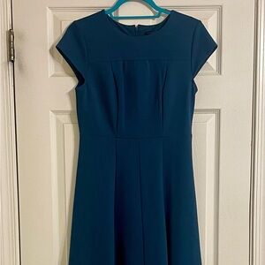 Ann Taylor light teal Cap Sleeve Midi Dress never worn  Beautiful on!